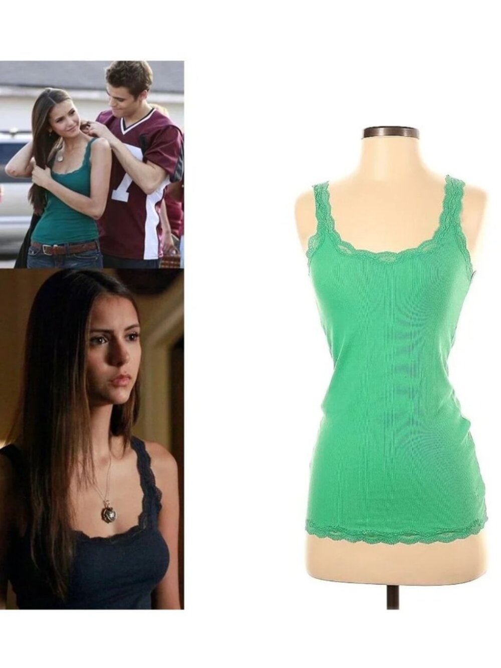 ASO ELENA GILBERT THE VAMPIRE DIARIES TVD Alt Color Tank Top RARE VINTAGE